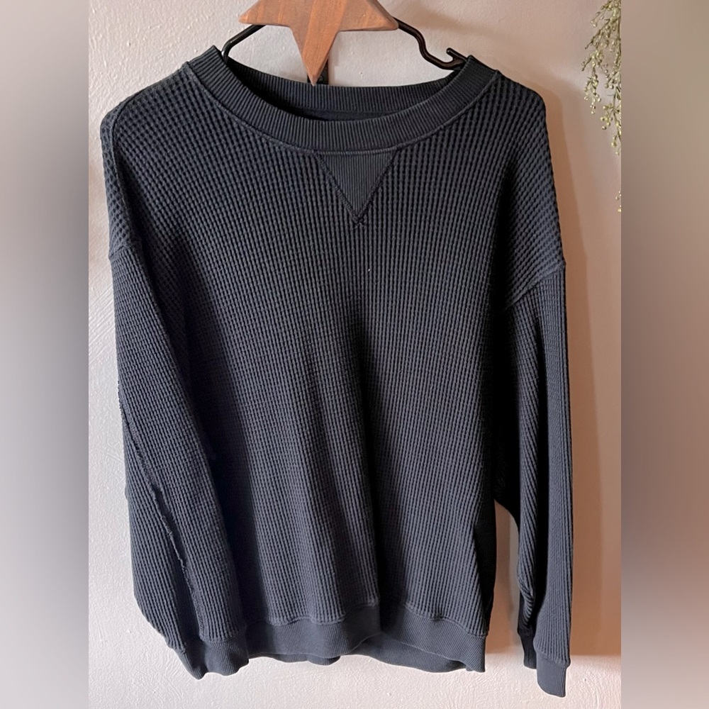 aerie | oversized waffle crew